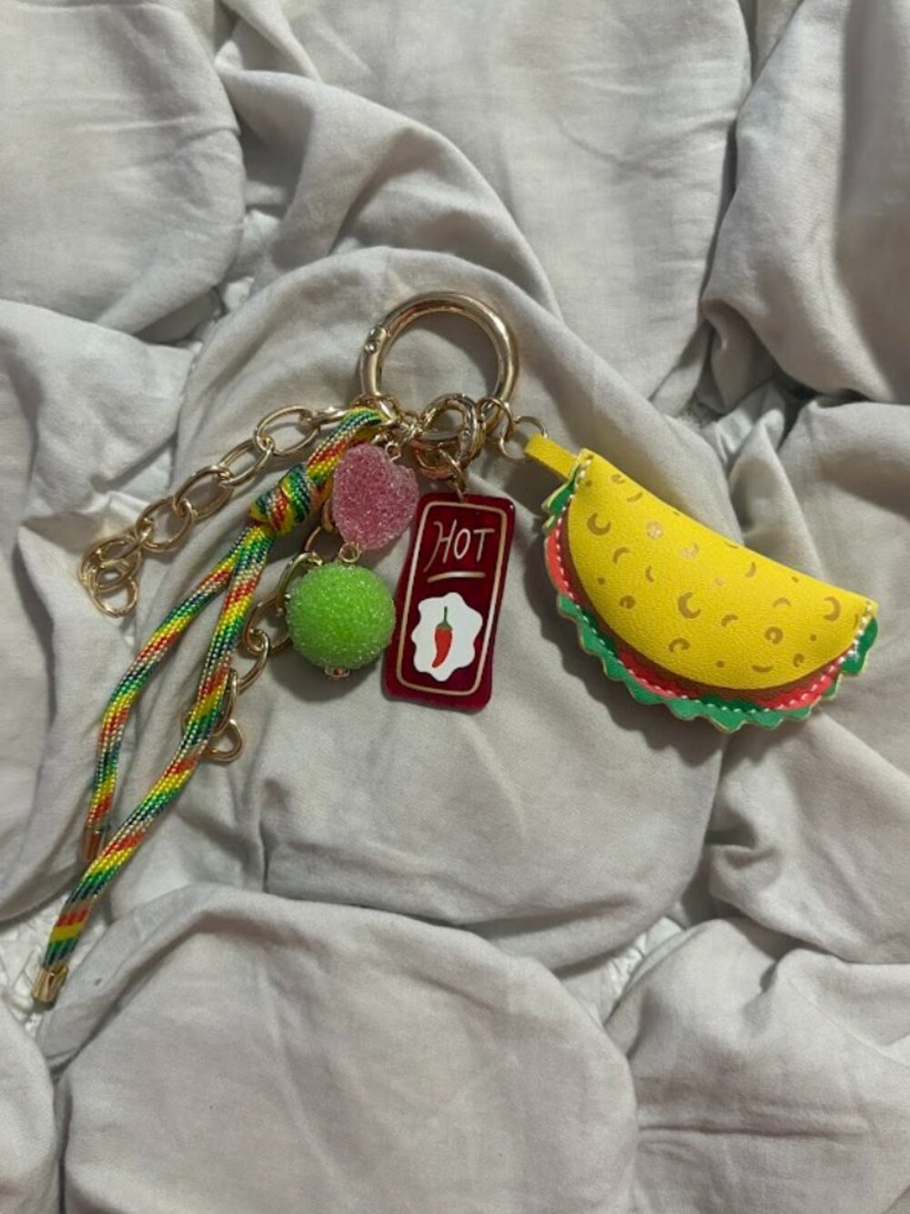 🌈 Free People "Spicy Taco" Statement Bag Charm